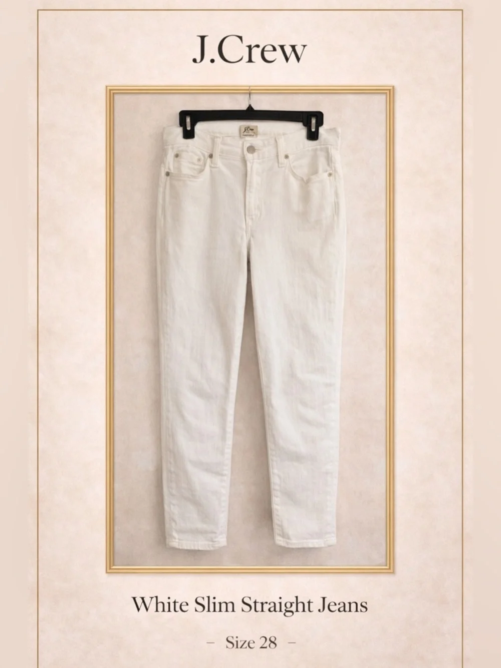 J.Crew White Toothpick Skinny Jeans High Rise Clean Classic Summer Chic Denim